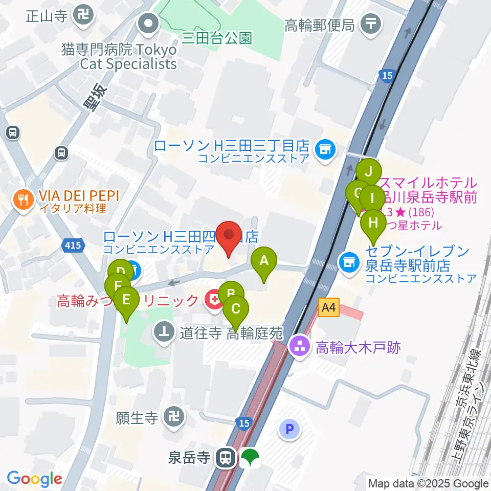 サンピアノ音楽教室周辺の駐車場・コインパーキング一覧地図