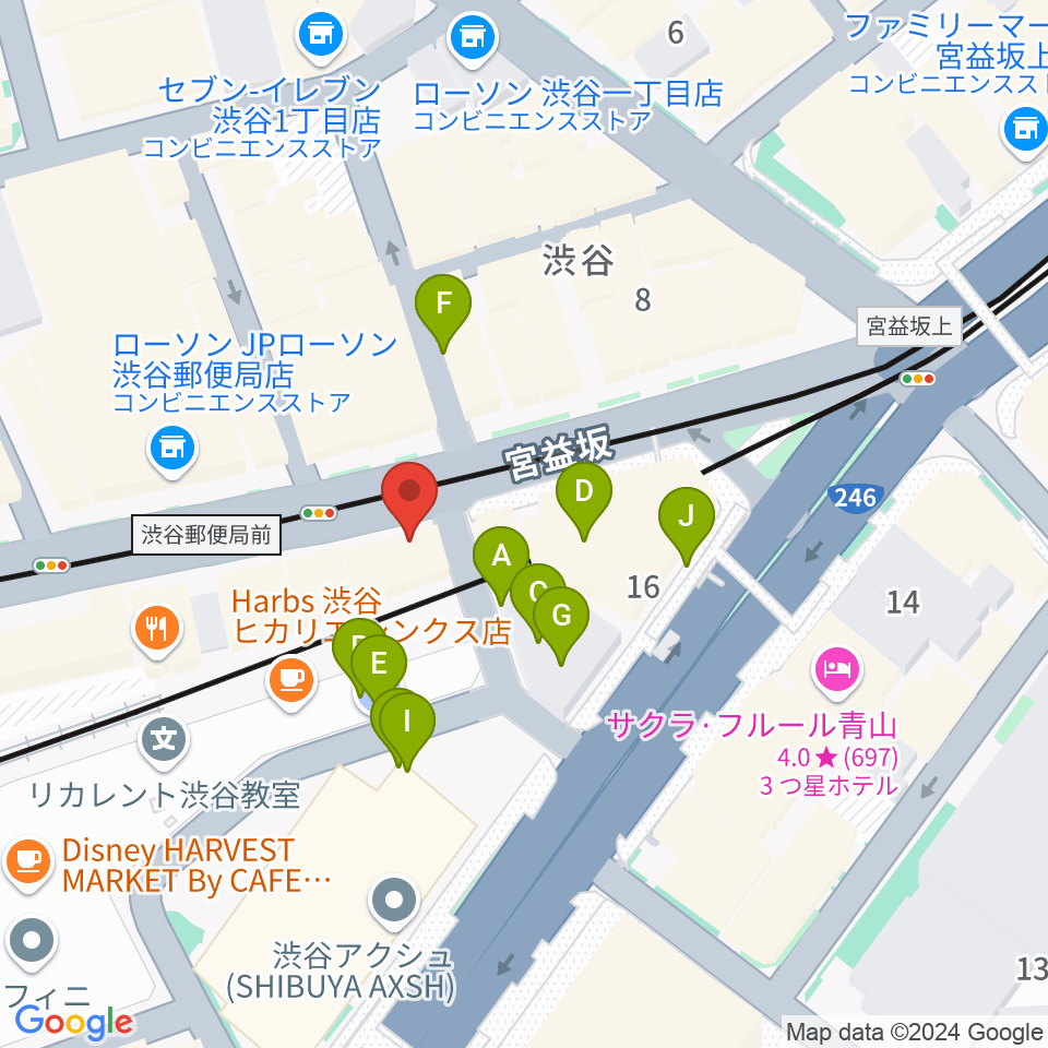 東京スクールオブミュージック専門学校渋谷周辺の駐車場・コインパーキング一覧地図