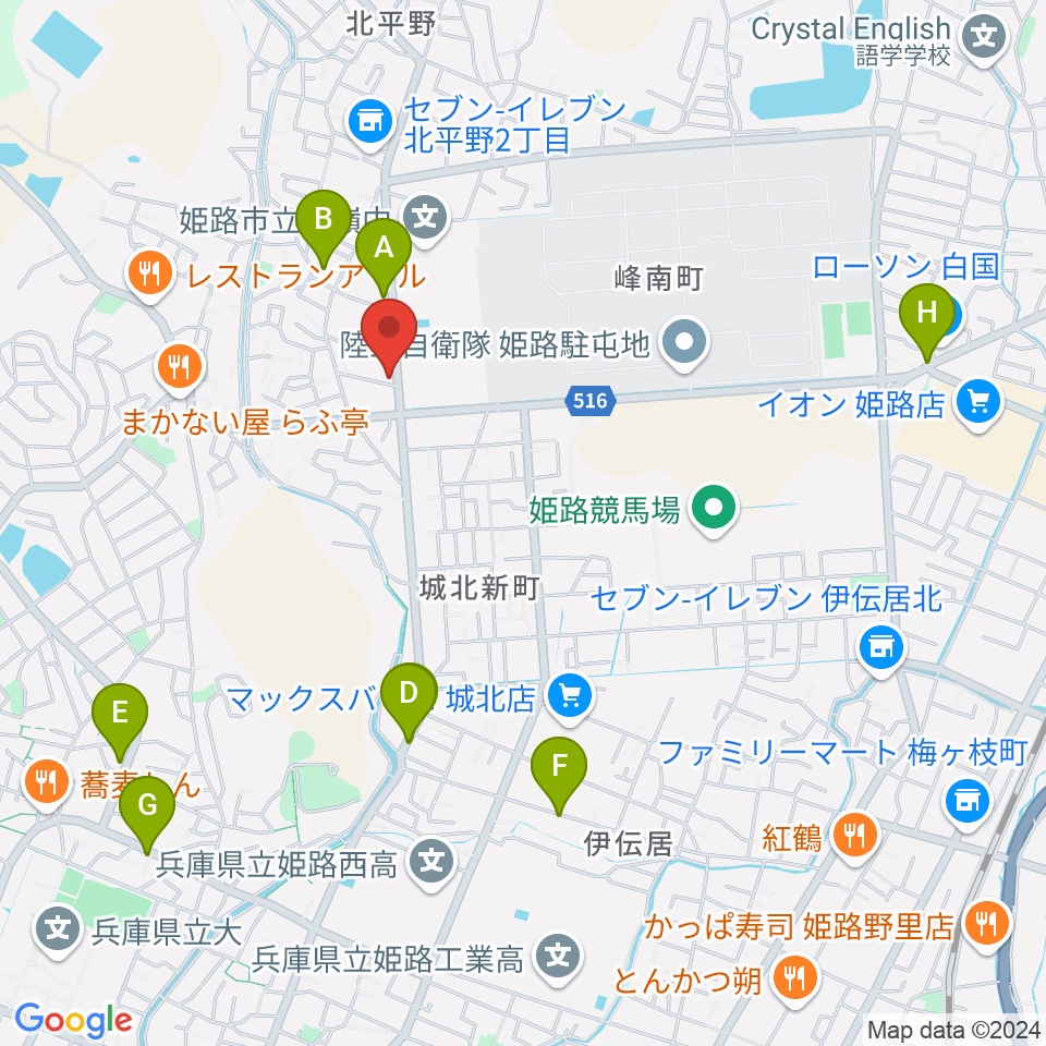 しらさぎ音楽学院周辺の駐車場・コインパーキング一覧地図