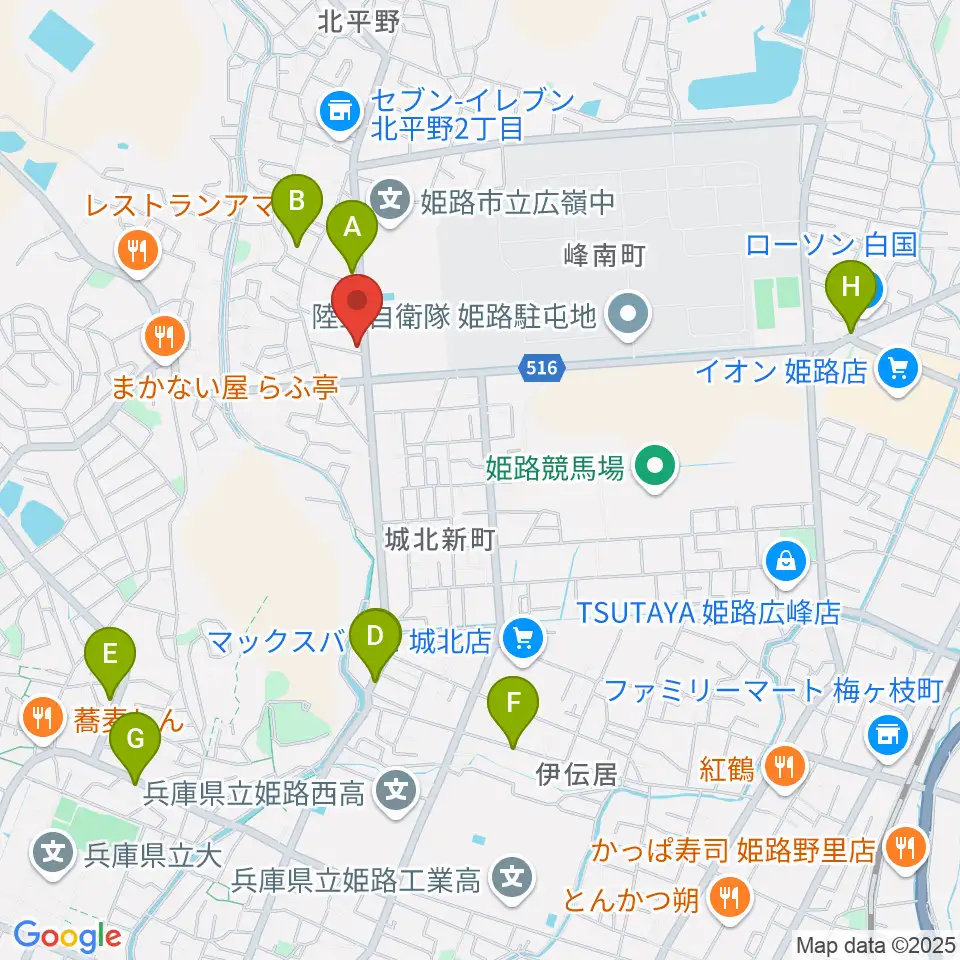 しらさぎ音楽学院周辺の駐車場・コインパーキング一覧地図