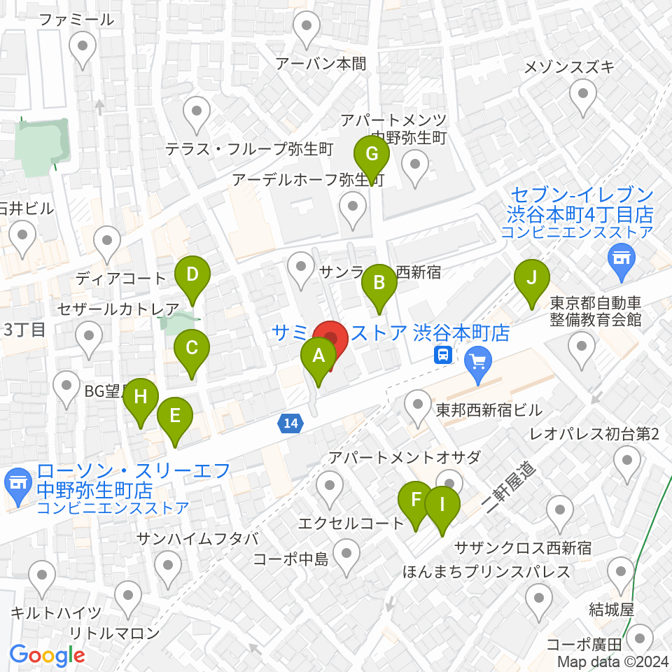 専門学校東京アナウンス学院周辺の駐車場・コインパーキング一覧地図