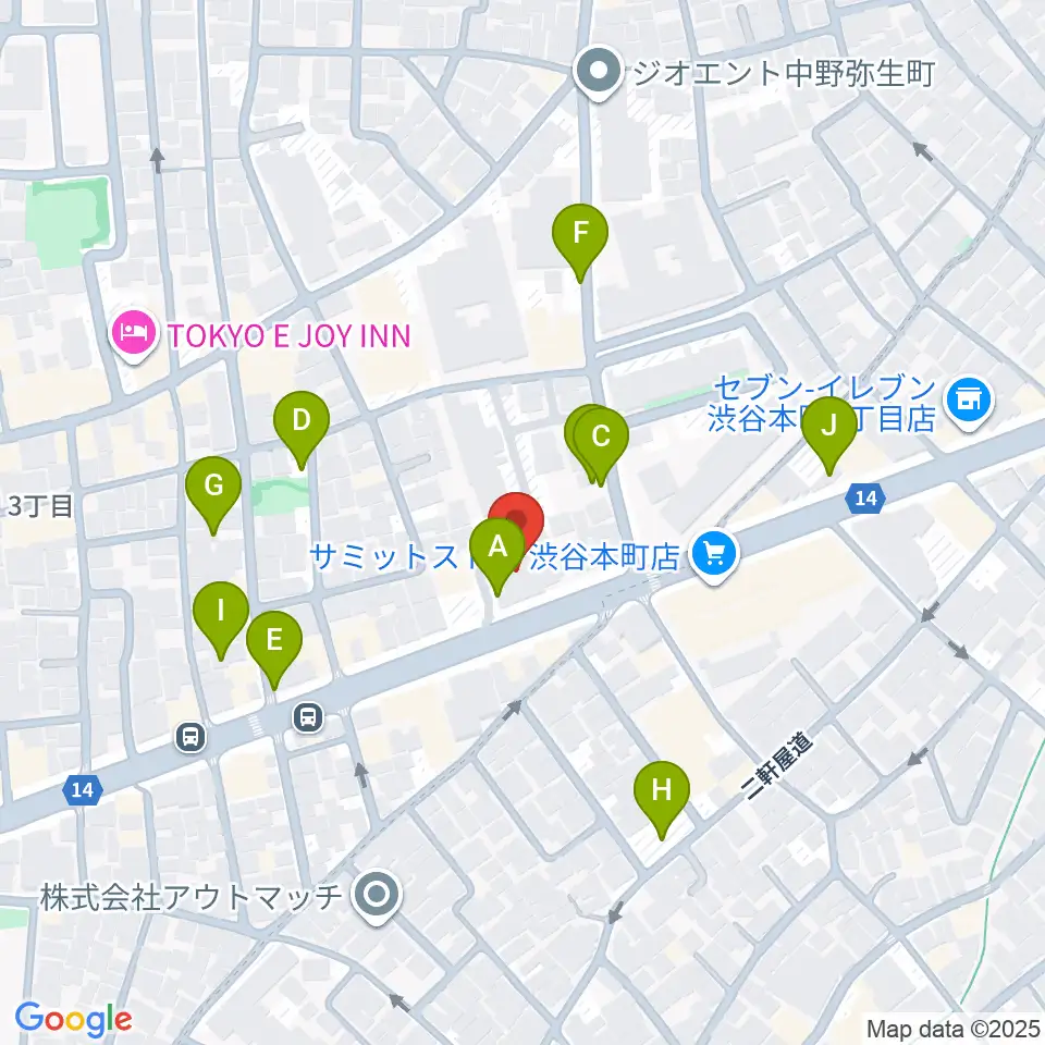 専門学校東京アナウンス学院周辺の駐車場・コインパーキング一覧地図