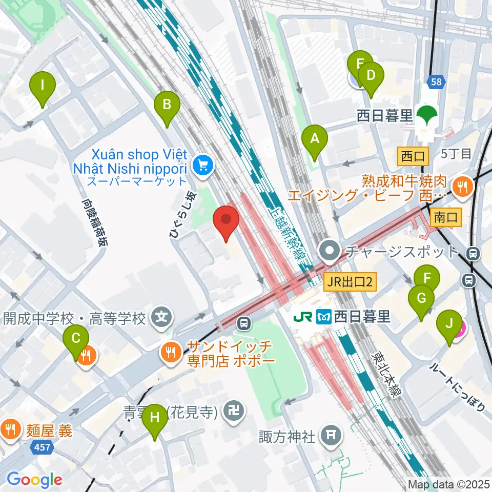 東京音楽学院 西日暮里駅前校周辺の駐車場・コインパーキング一覧地図