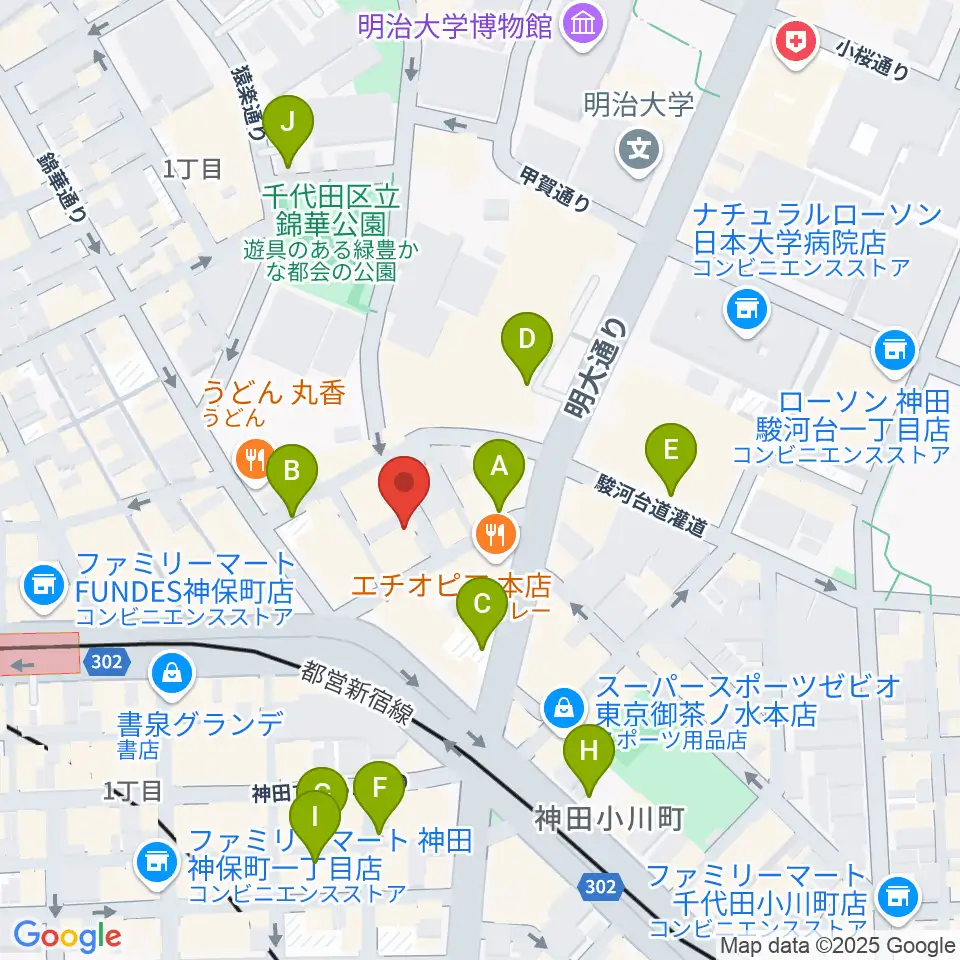 音楽教室ポレット周辺の駐車場・コインパーキング一覧地図