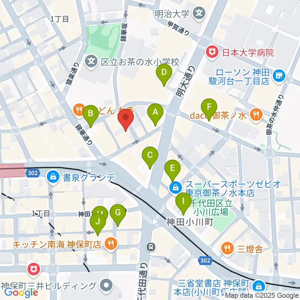 音楽教室ポレット周辺の駐車場・コインパーキング一覧地図