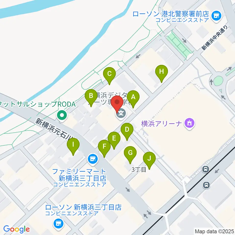 横浜デジタルアーツ専門学校周辺の駐車場・コインパーキング一覧地図