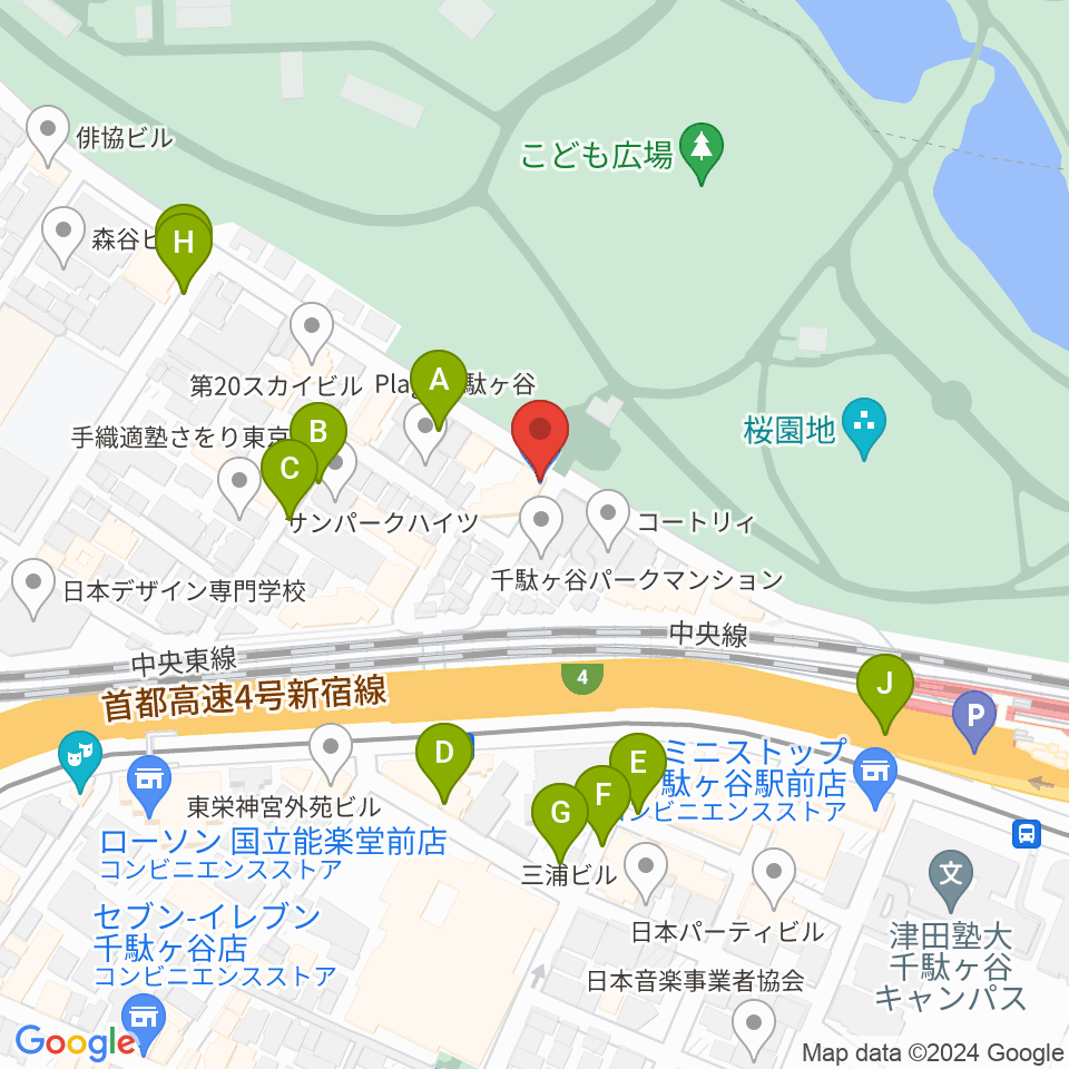 MAGICO音楽教室周辺の駐車場・コインパーキング一覧地図