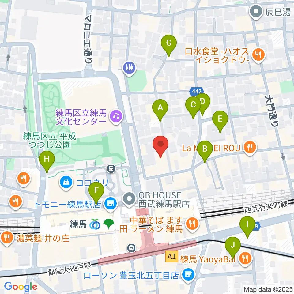 練馬ポコアポコ音楽教室周辺の駐車場・コインパーキング一覧地図