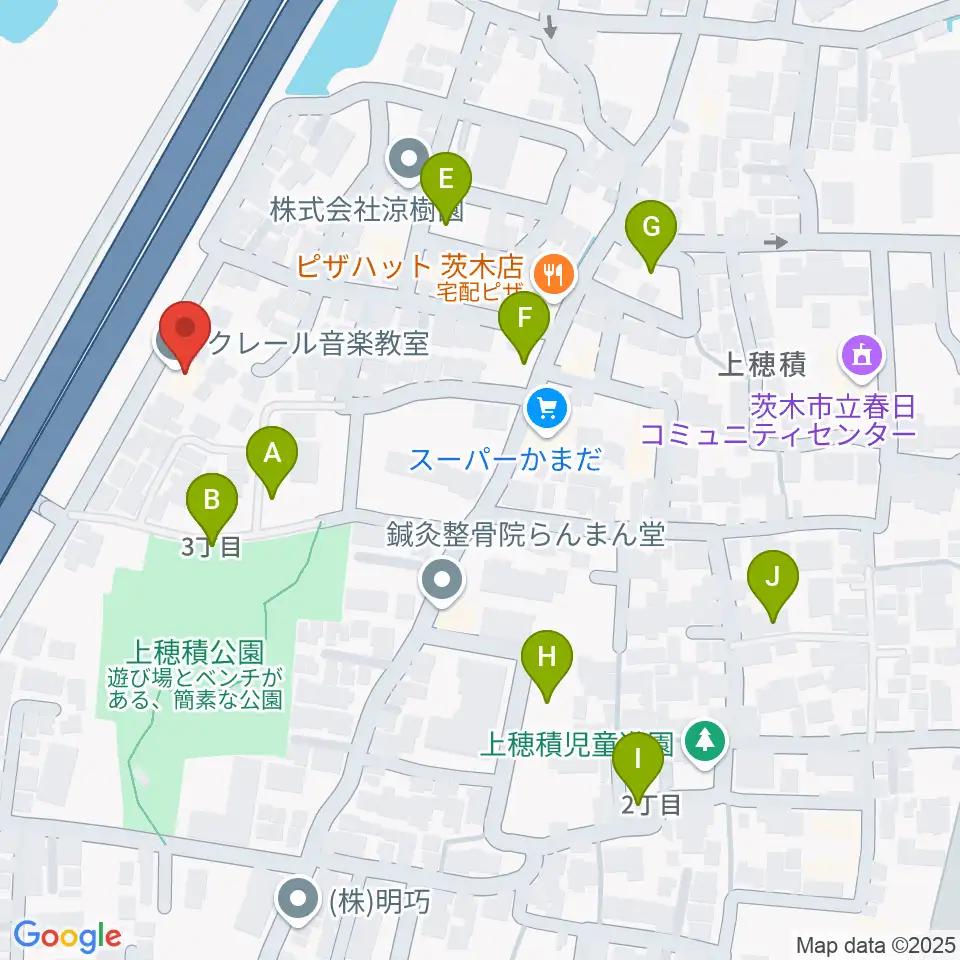 クレール音楽教室周辺の駐車場・コインパーキング一覧地図