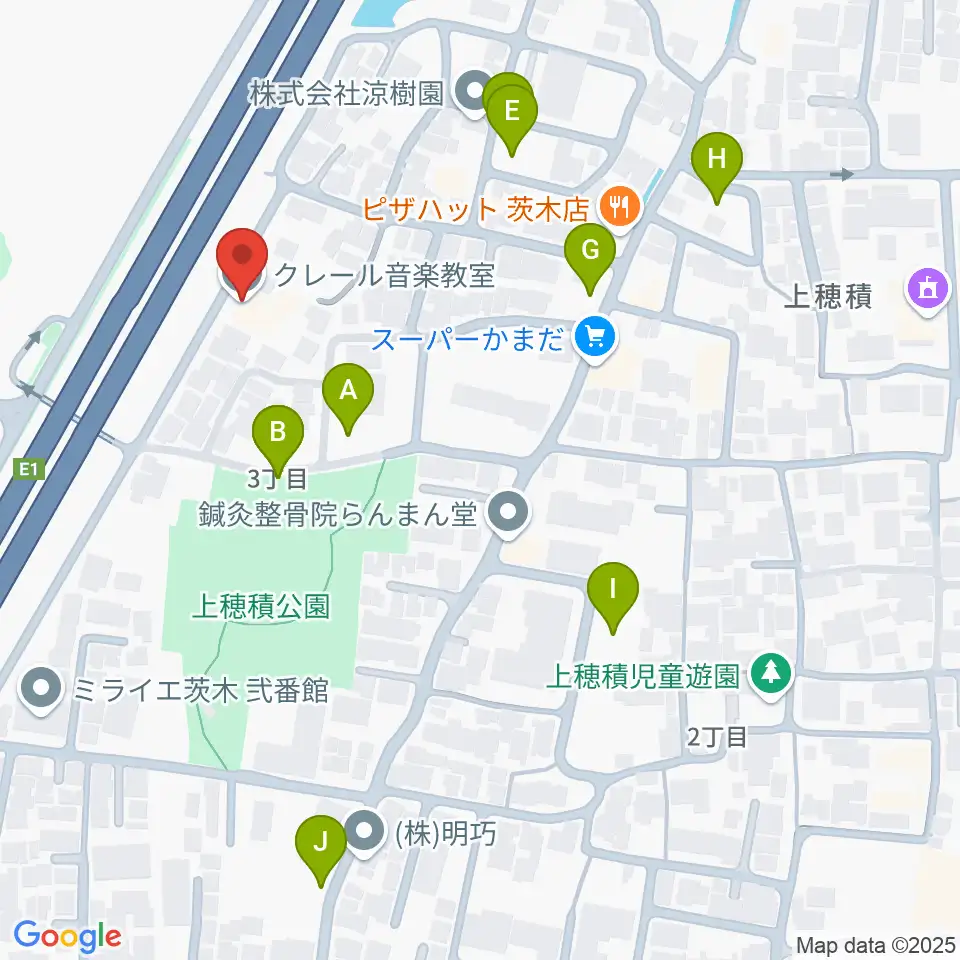 クレール音楽教室周辺の駐車場・コインパーキング一覧地図