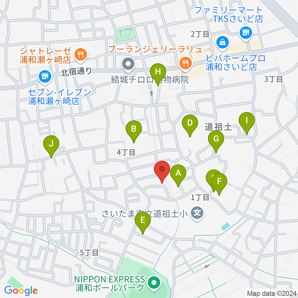 ジャズピアノ教室Side by Side周辺の駐車場・コインパーキング一覧地図