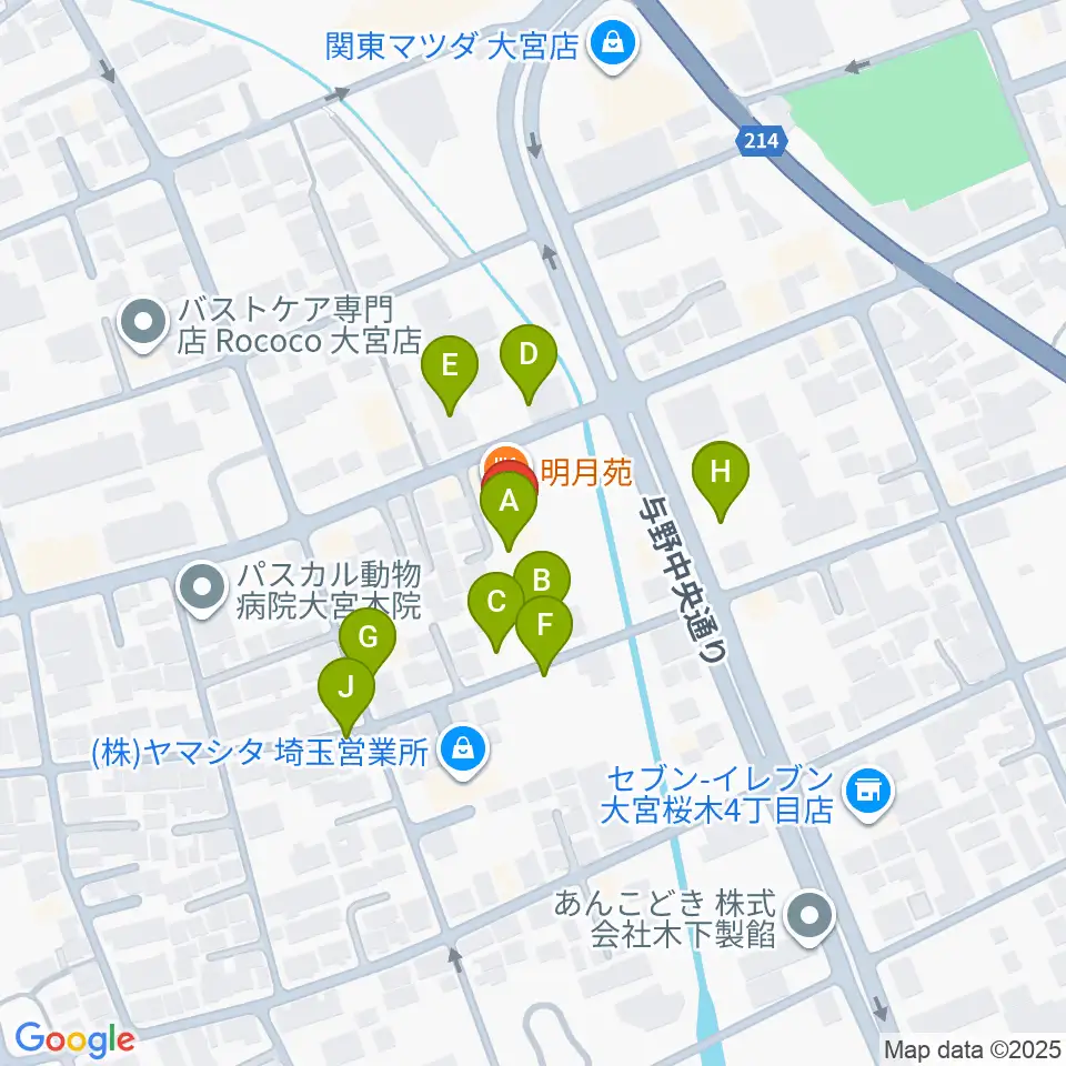 モーゼ音楽スクール周辺の駐車場・コインパーキング一覧地図