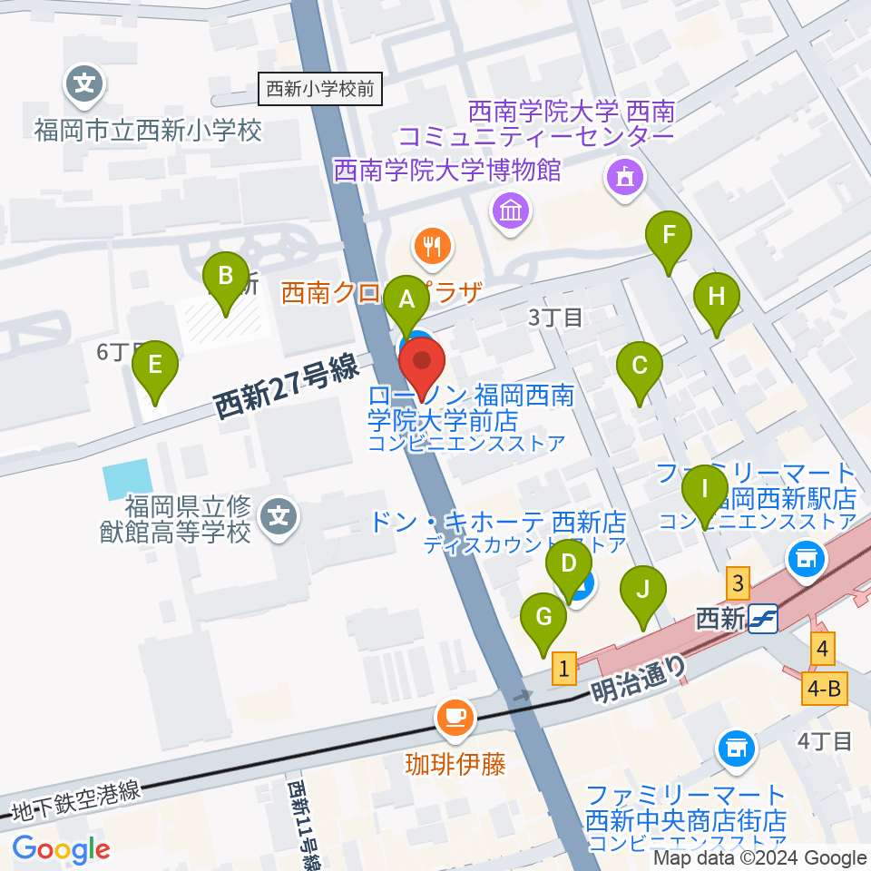 音楽教室ソウルミーティング周辺の駐車場・コインパーキング一覧地図