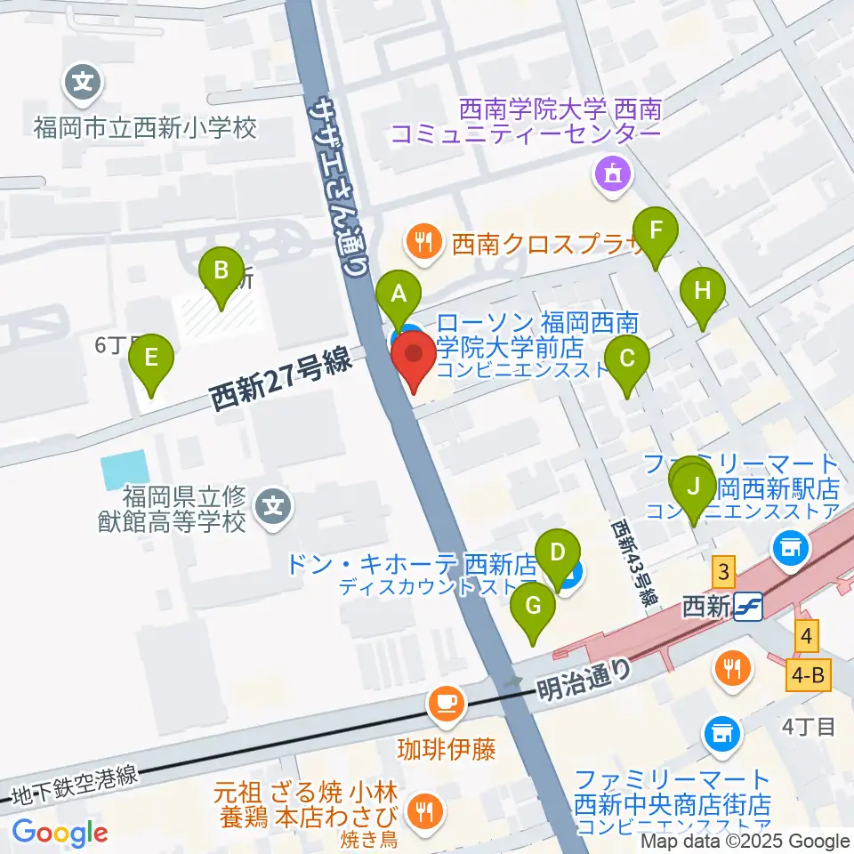 音楽教室ソウルミーティング周辺の駐車場・コインパーキング一覧地図