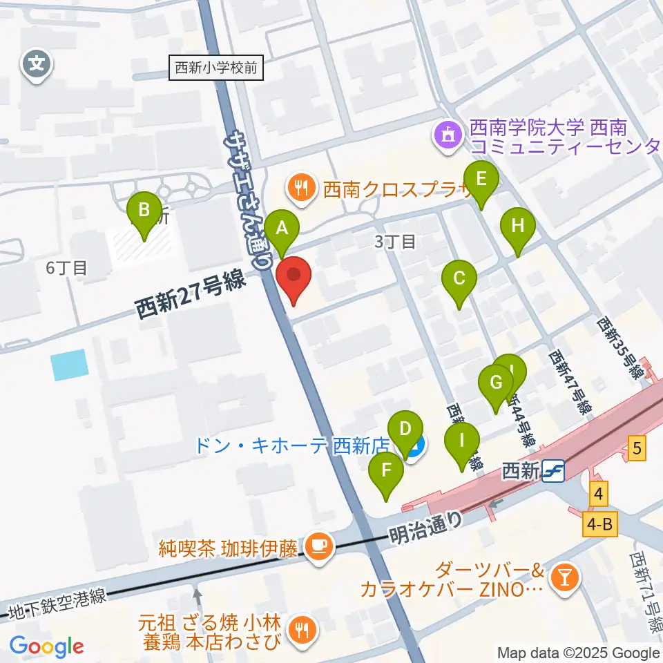 音楽教室ソウルミーティング周辺の駐車場・コインパーキング一覧地図