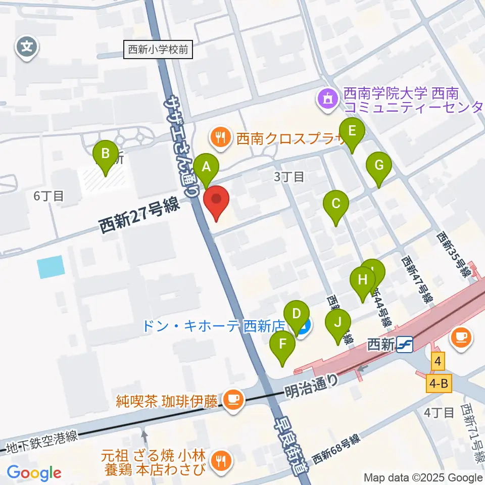 ソウルミーティング周辺の駐車場・コインパーキング一覧地図