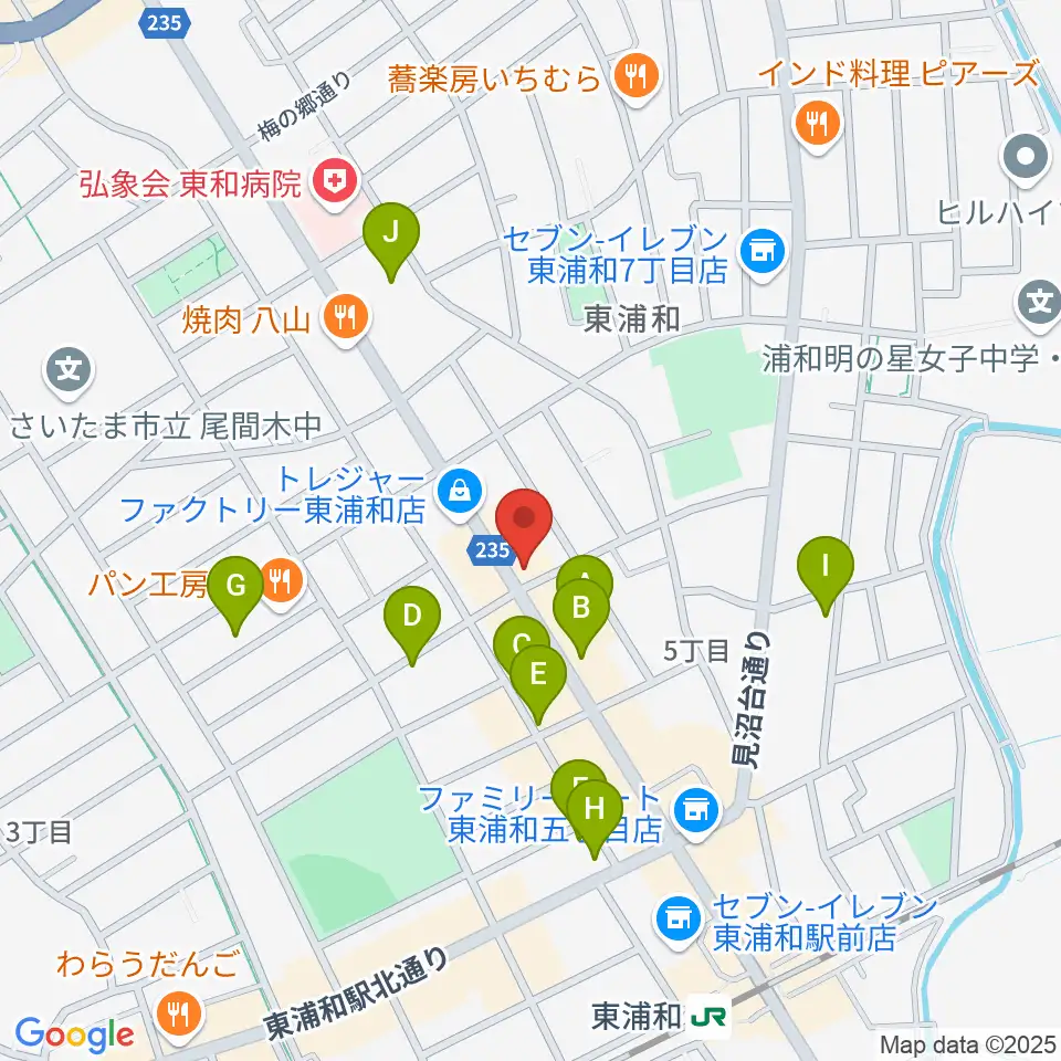 音楽教室Tutti Music東浦和教室周辺の駐車場・コインパーキング一覧地図