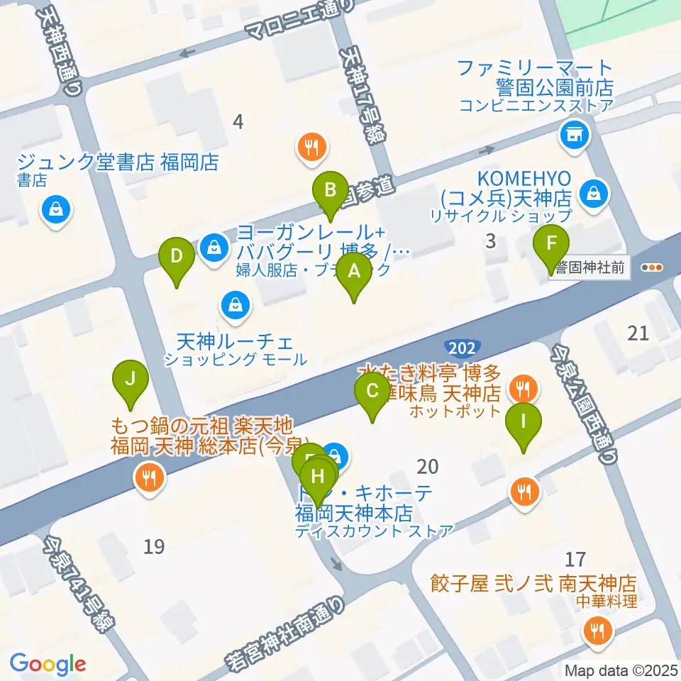 フレヴォ・リベルテ福岡周辺の駐車場・コインパーキング一覧地図