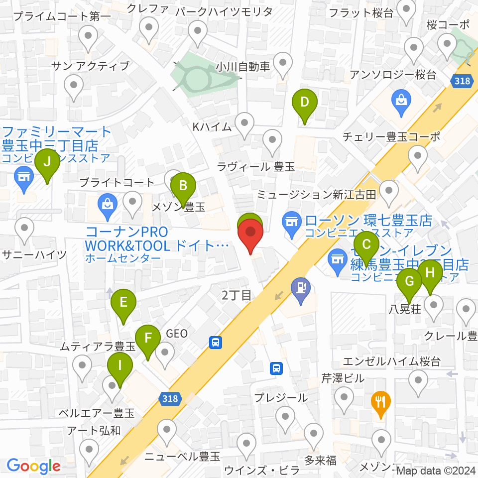 Music Studio M周辺の駐車場・コインパーキング一覧地図