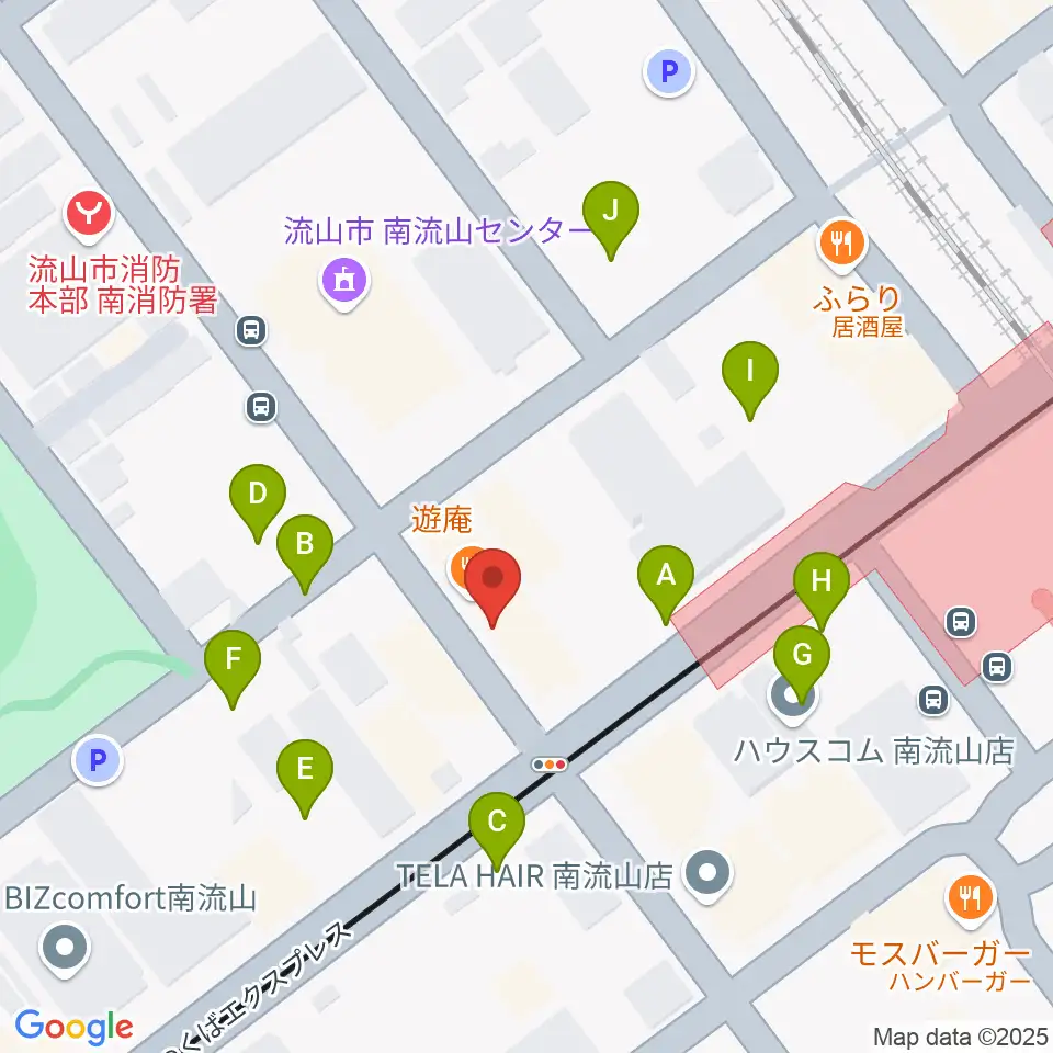 夢弦の会ギタースクール周辺の駐車場・コインパーキング一覧地図