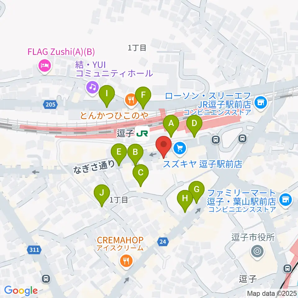 ファンデーク音楽院周辺の駐車場・コインパーキング一覧地図