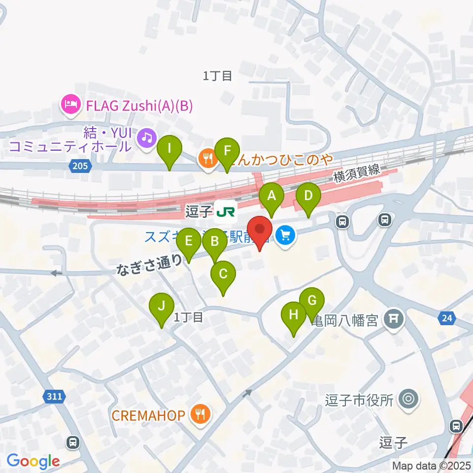 ファンデーク音楽院周辺の駐車場・コインパーキング一覧地図