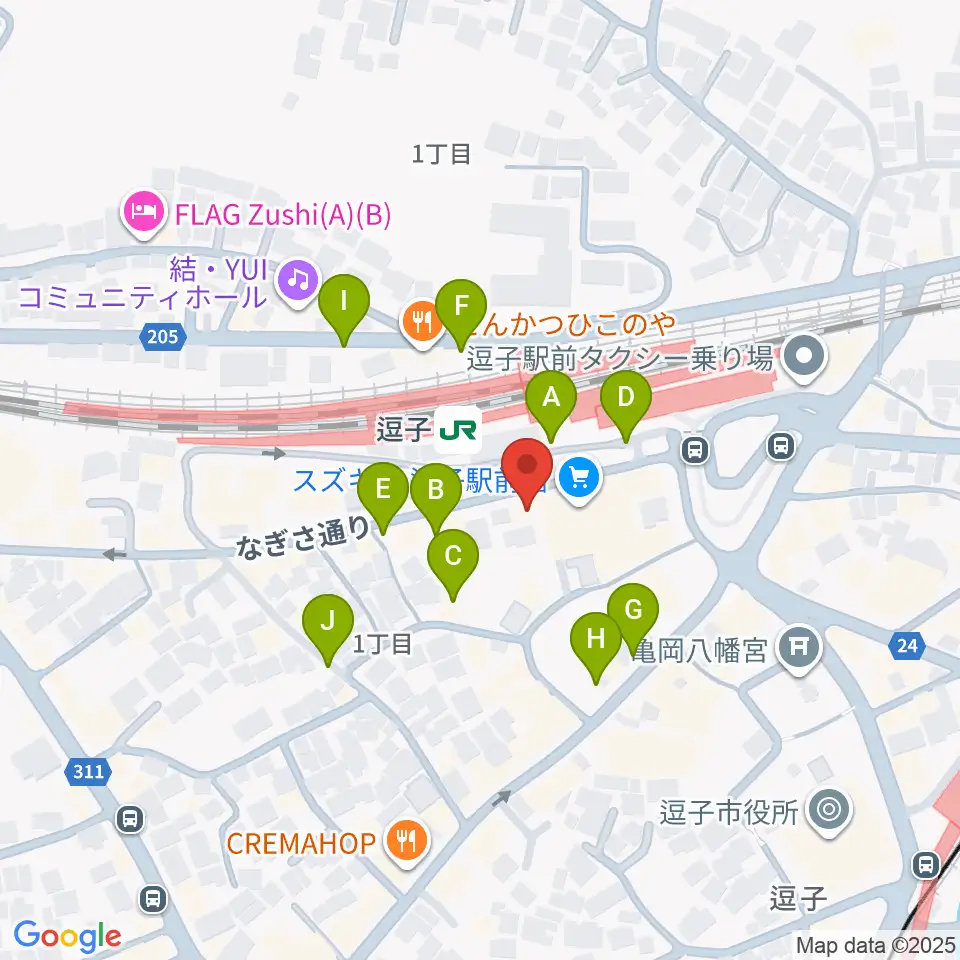 ファンデーク音楽院周辺の駐車場・コインパーキング一覧地図