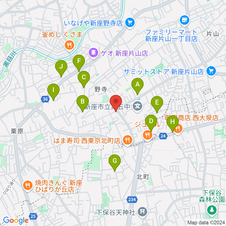 ブランチミュージックスクール周辺の駐車場・コインパーキング一覧地図