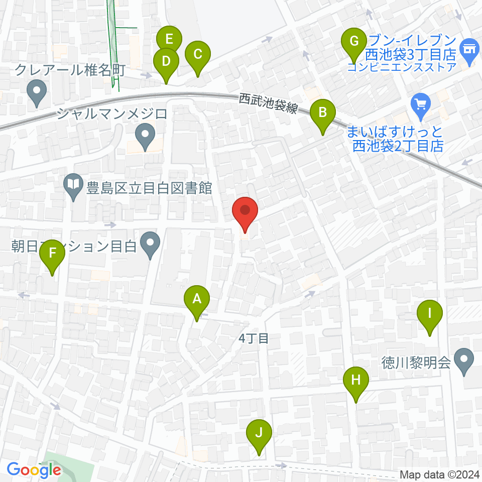 ソルフェージスクール周辺の駐車場・コインパーキング一覧地図