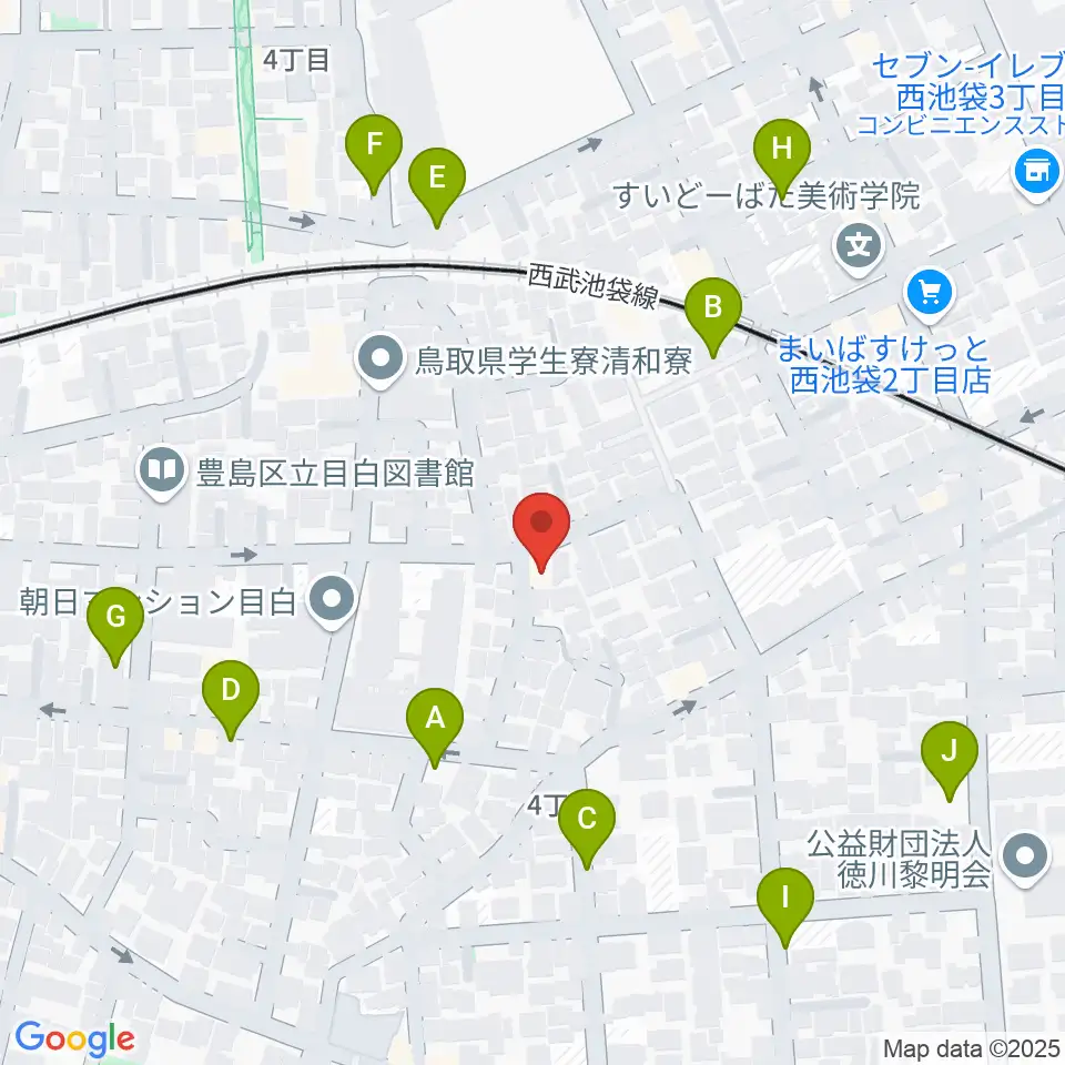 ソルフェージスクール周辺の駐車場・コインパーキング一覧地図