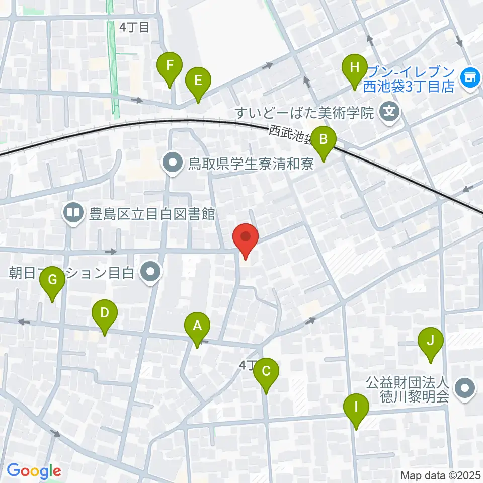 ソルフェージスクール周辺の駐車場・コインパーキング一覧地図