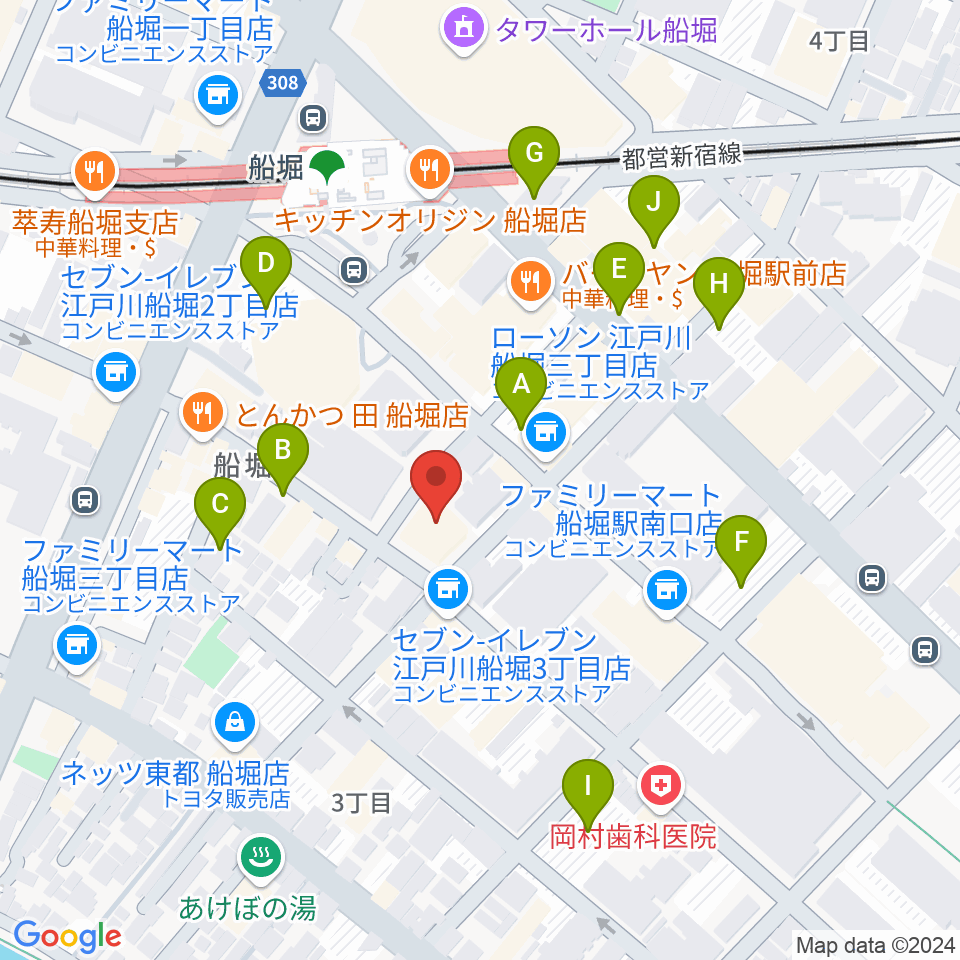 小林音楽教室 船堀教室周辺の駐車場・コインパーキング一覧地図