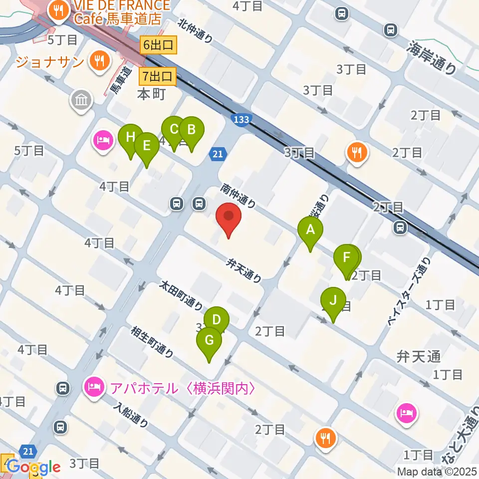 弁天スタジオ周辺の駐車場・コインパーキング一覧地図