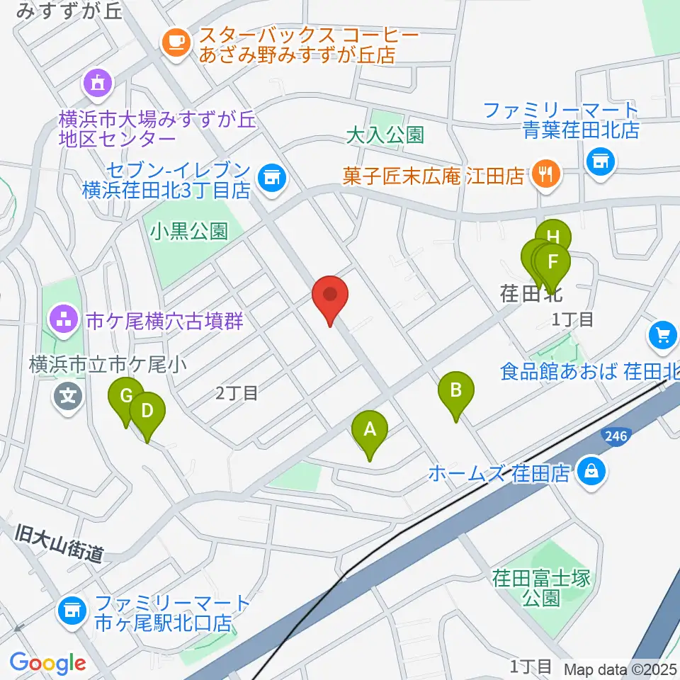 青葉マンドリン教室周辺の駐車場・コインパーキング一覧地図