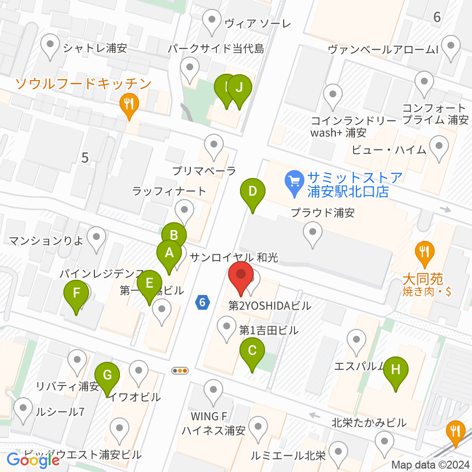 モア東京ボーカル教室 浦安駅校周辺の駐車場・コインパーキング一覧地図