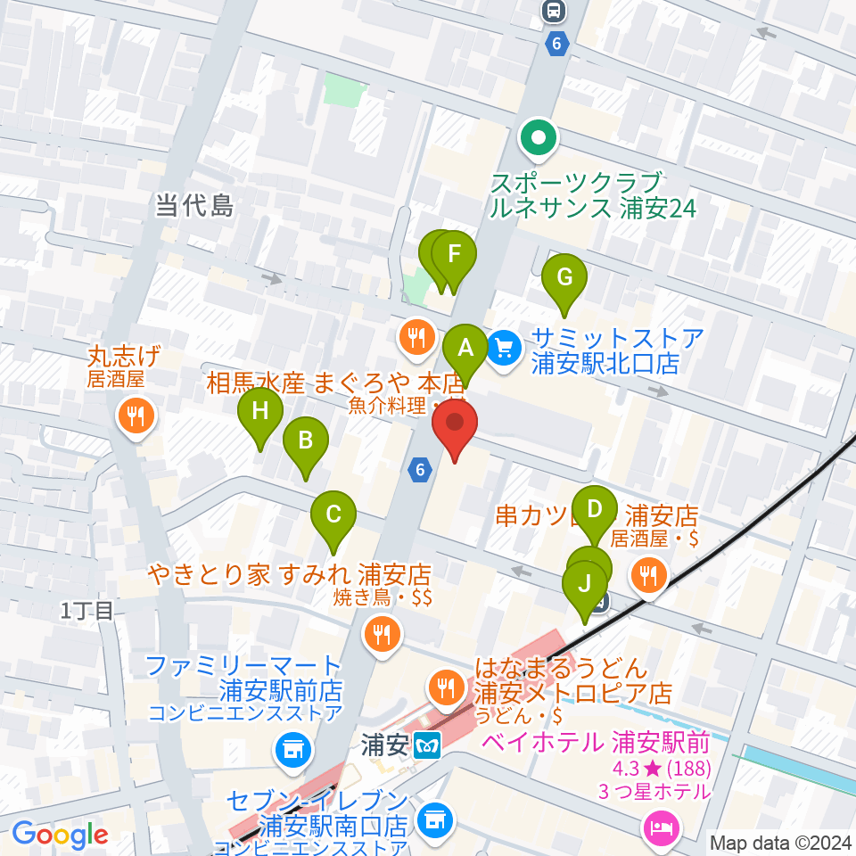 モア東京ボーカル教室 浦安駅校周辺の駐車場・コインパーキング一覧地図