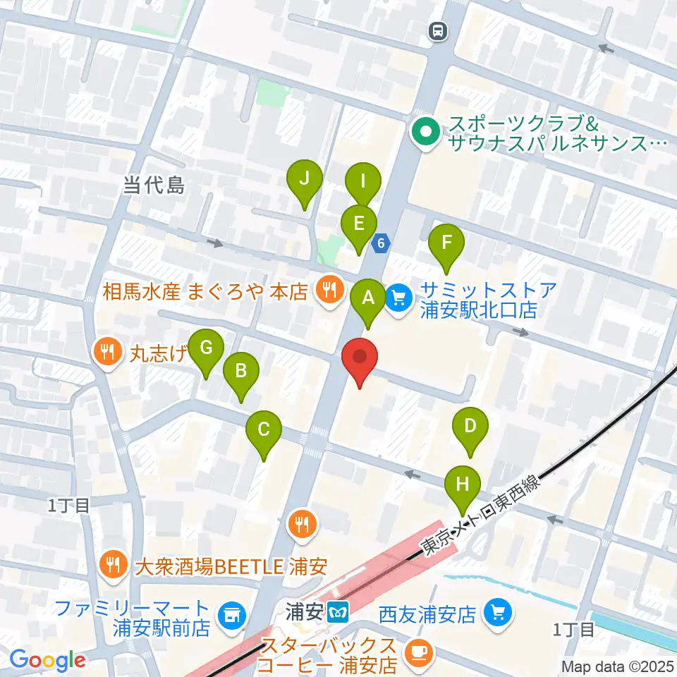 モア東京ボーカル教室 浦安駅校周辺の駐車場・コインパーキング一覧地図