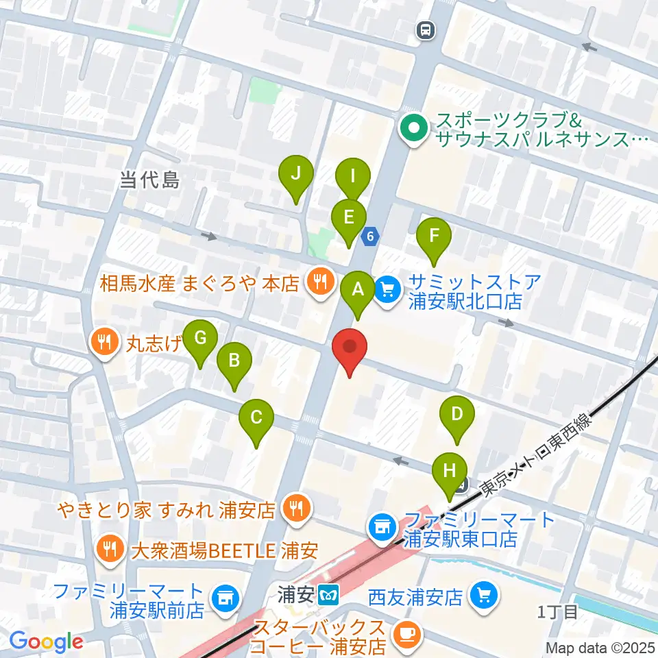 モア東京ボーカル教室 浦安駅校周辺の駐車場・コインパーキング一覧地図