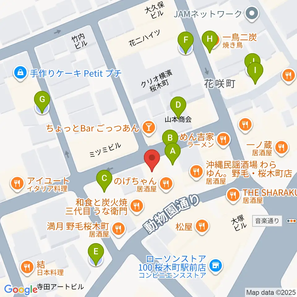 横浜ジャム音楽学院周辺の駐車場・コインパーキング一覧地図