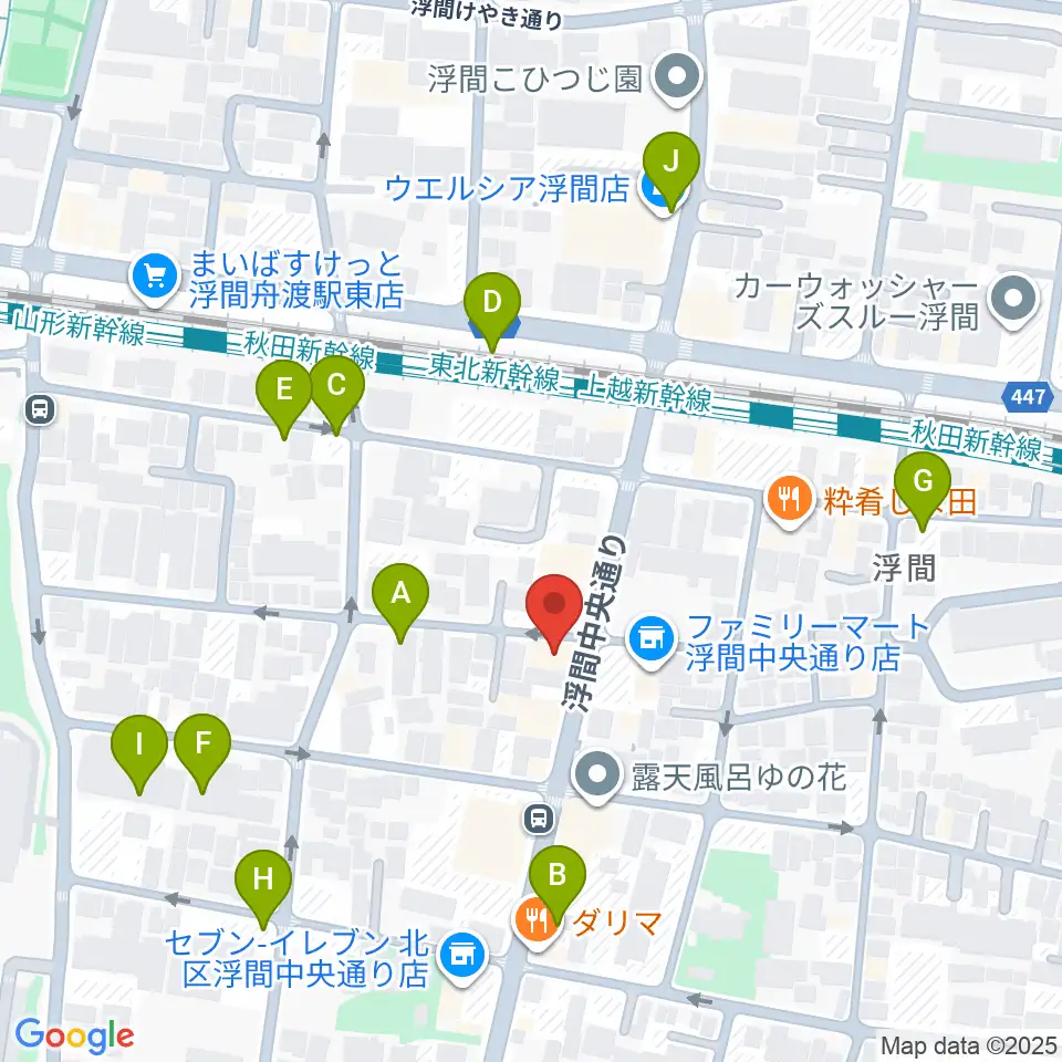 メロディー音楽教室周辺の駐車場・コインパーキング一覧地図