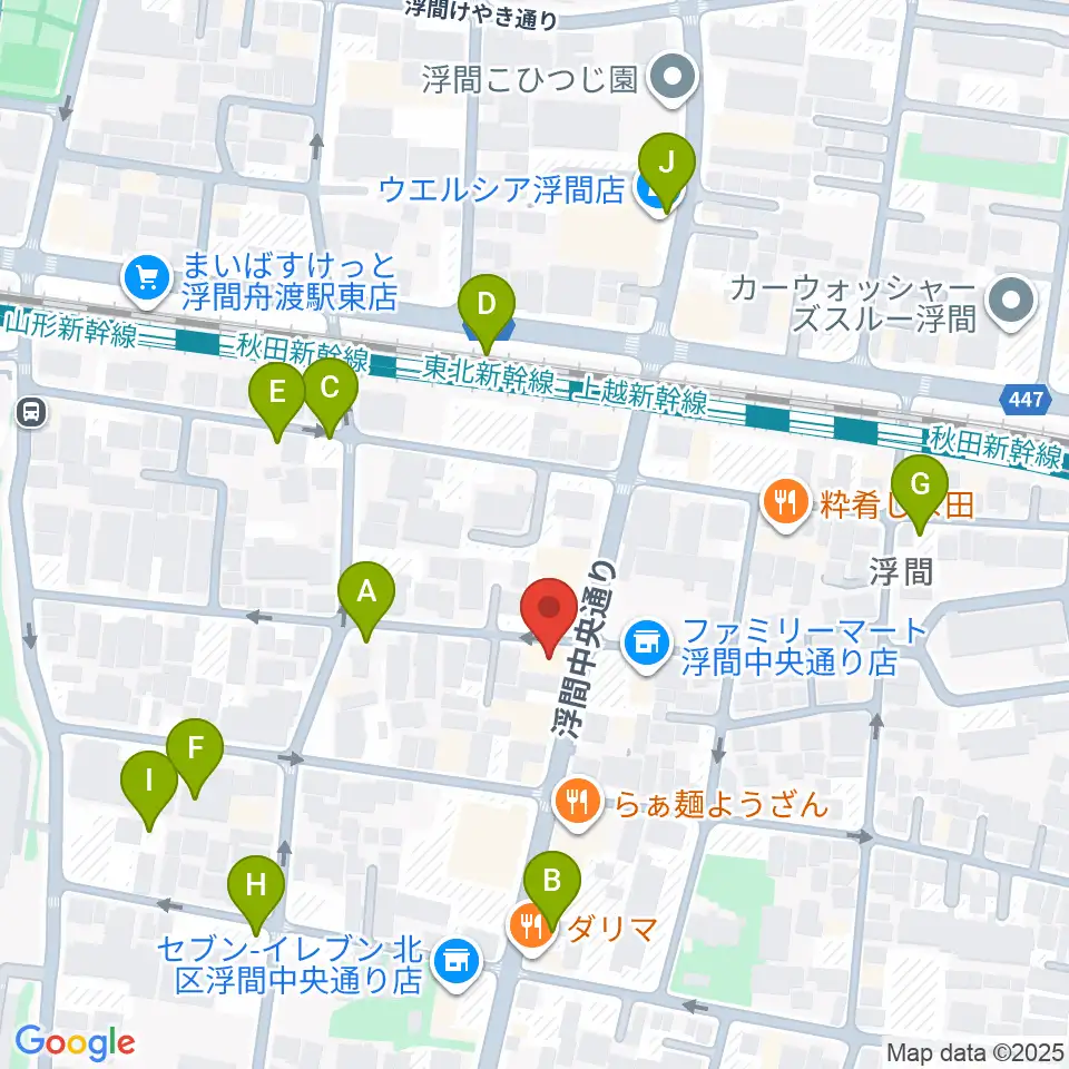 メロディー音楽教室周辺の駐車場・コインパーキング一覧地図