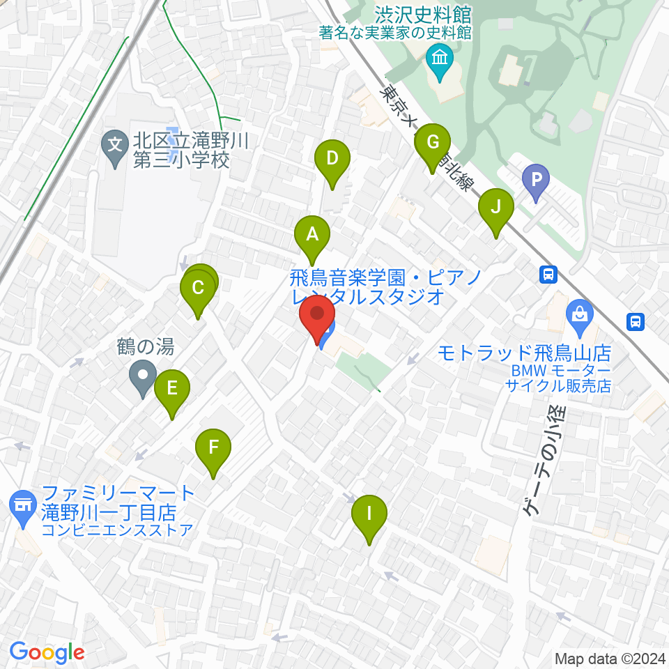 飛鳥音楽学園周辺の駐車場・コインパーキング一覧地図