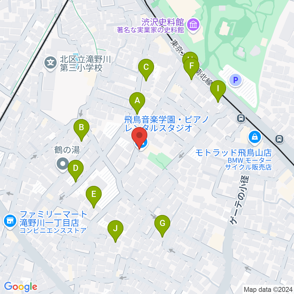 飛鳥音楽学園周辺の駐車場・コインパーキング一覧地図