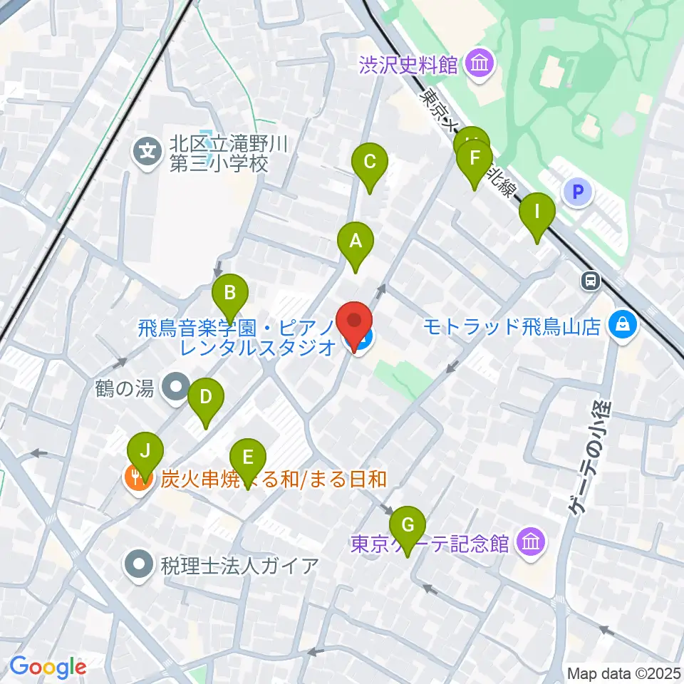 飛鳥音楽学園周辺の駐車場・コインパーキング一覧地図