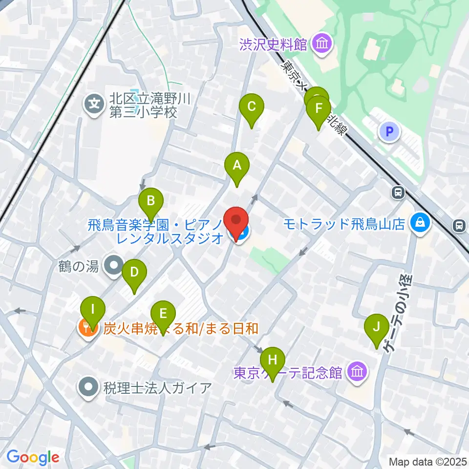 飛鳥音楽学園周辺の駐車場・コインパーキング一覧地図
