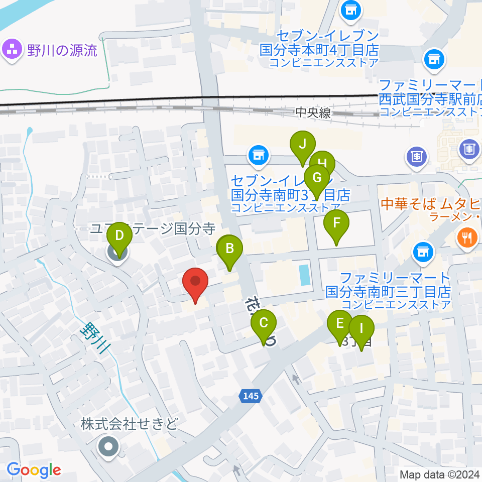 カルド音楽教室周辺の駐車場・コインパーキング一覧地図