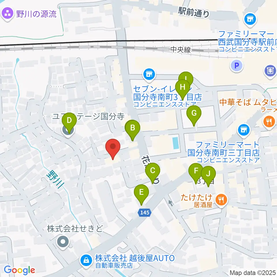 カルド音楽教室周辺の駐車場・コインパーキング一覧地図