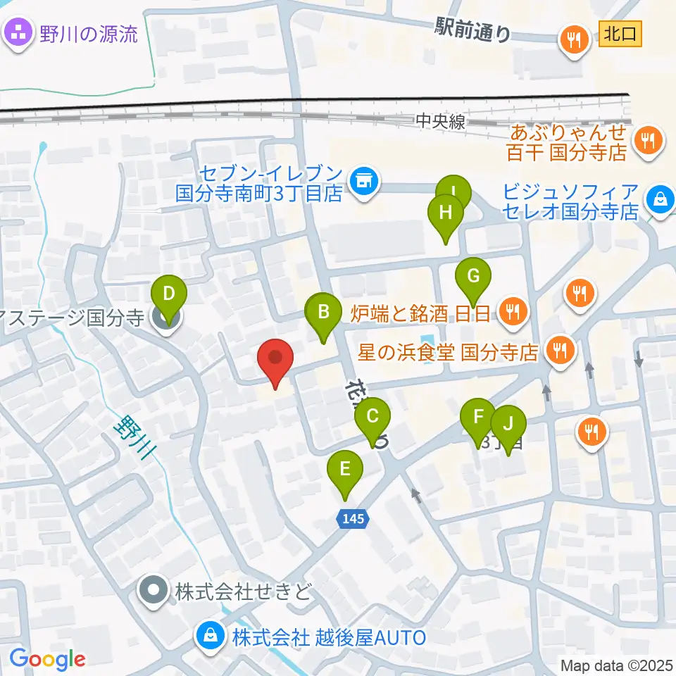 カルド音楽教室周辺の駐車場・コインパーキング一覧地図
