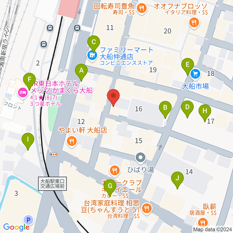 ソニアボーカル教室周辺の駐車場・コインパーキング一覧地図