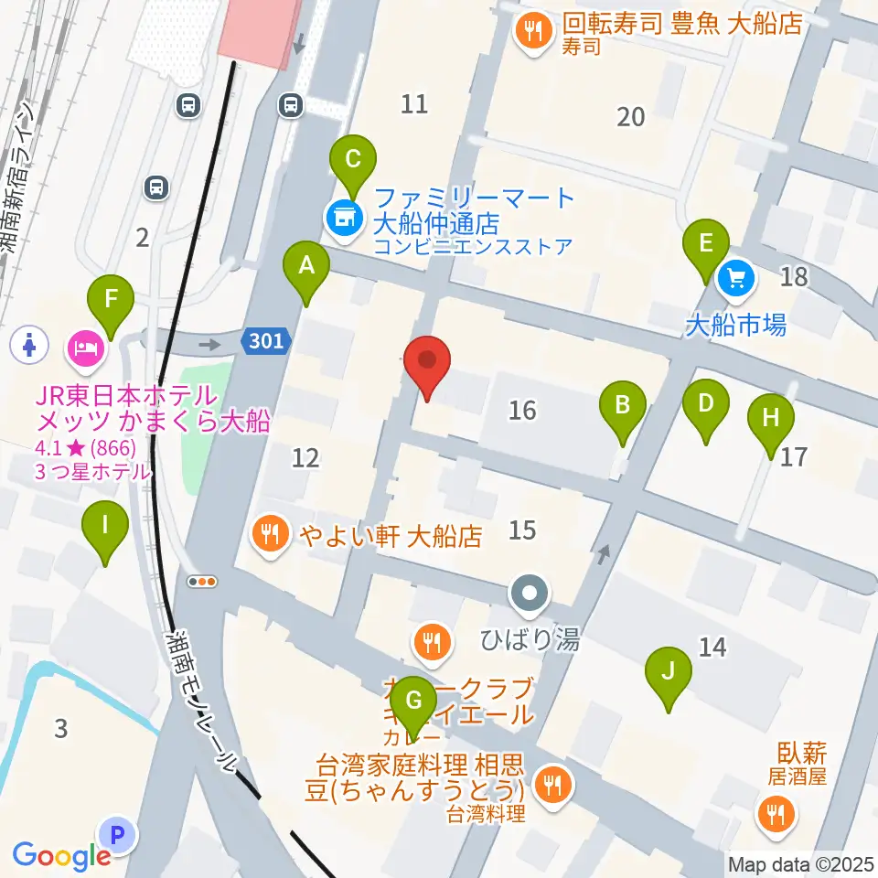ソニアボーカル教室周辺の駐車場・コインパーキング一覧地図